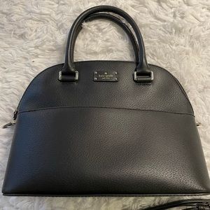 Kate Spade Domes Carli Satchel Black Leather